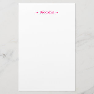 pas de naamtekst van de verandering witte fuchsia  briefpapier