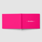 pas de naamtekst van de verandering witte fuchsia gastenboek (Volledig)