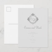 Pas de namen, initialen en de zin Love aan Aankondigingskaart (Voorkant / Achterkant)