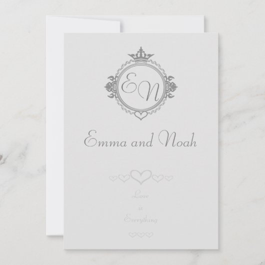 Pas de namen, initialen en frasen Love aan Bedankkaart (Voorkant)