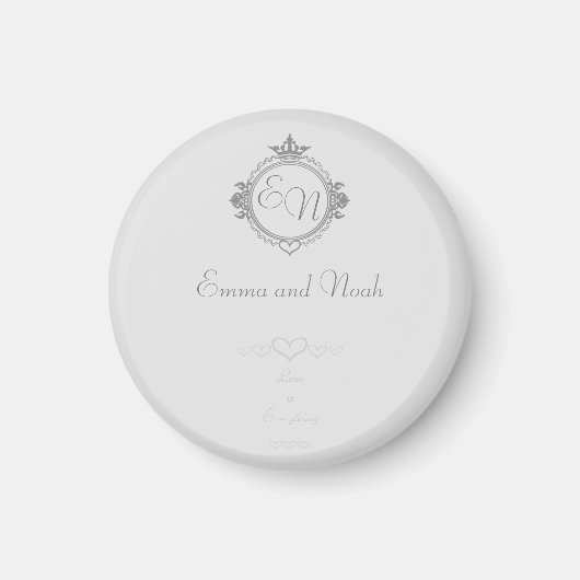 Pas de namen, initialen en frasen Love aan Magneet (Voorkant)