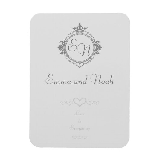 Pas de namen, initialen en frasen Love aan Magneet (Verticaal)