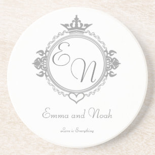 Pas de namen, initialen en frasen Love aan Zandsteen Onderzetter