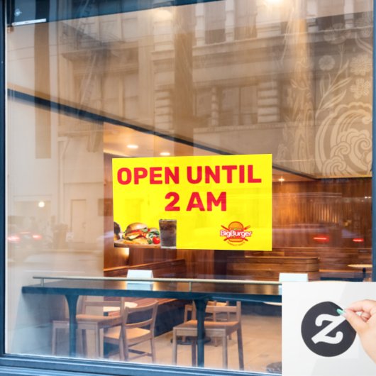 Pas de Open Logo van het Restaurant van de Burger  Raamsticker