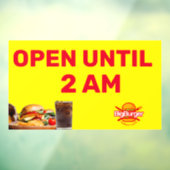 Pas de Open Logo van het Restaurant van de Burger  Raamsticker