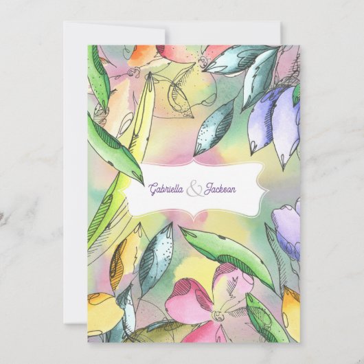 Pas de prachtige Waterverf aan die wordt geschetst Kaart (Achterkant)