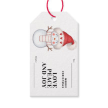 Pas de prettige kerstcadeauLabels van Snowman aan