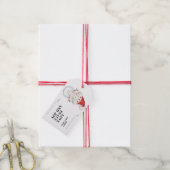 Pas de prettige kerstcadeauLabels van Snowman aan Cadeaulabel (Met Touw)