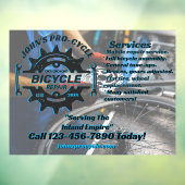 Pas de professionele fietsreparatiezaak aan raamsticker (Vel 3)