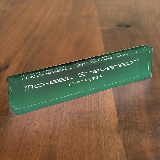 Pas de Professionele Modern Desk van de Tekst aan  Naambordje (Zijkant)