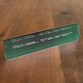 Pas de Professionele Moderne Groene naamplaat van  Naambordje (Zijkant)