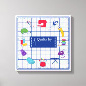 Pas de Quilt Tijd van het Etiket aan Canvas Afdruk (Voorkant)