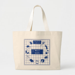 Pas de Quilt Tijd van het Etiket aan Grote Tote Bag
