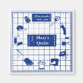 Pas de Quilt Tijd van het Etiket aan Magneet (Voorkant)