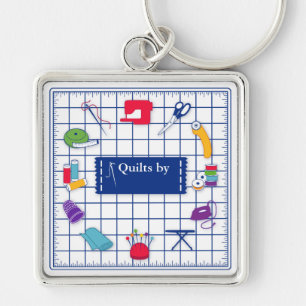 Pas de Quilt Tijd van het Etiket aan Sleutelhanger