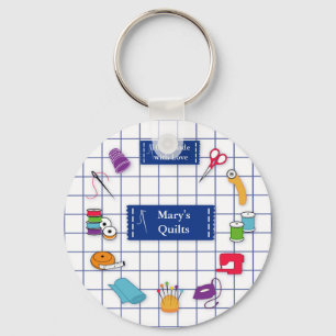 Pas de Quilt Tijd van het Etiket aan Sleutelhanger