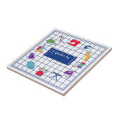 Pas de Quilt Tijd van het Etiket aan Tegeltje (Zijkant)