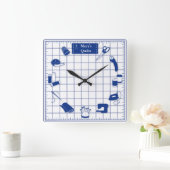 Pas de Quilt Tijd van het Etiket aan Vierkante Klok (Huis)