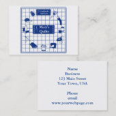 Pas de Quilt Tijd van het Etiket aan Visitekaartje (Voorkant / Achterkant)