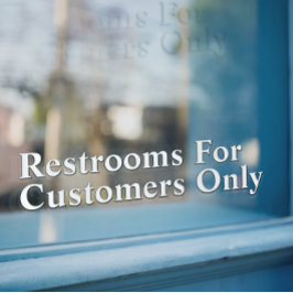 Pas de Restrooms aan voor alleen witte zwarte klan Raamsticker