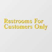 Pas de Restrooms aan voor klanten die alleen Gold  Raamsticker (Vel)