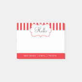 Pas de rode strepes van de maaltijd aan post-it® notes (Voorkant)