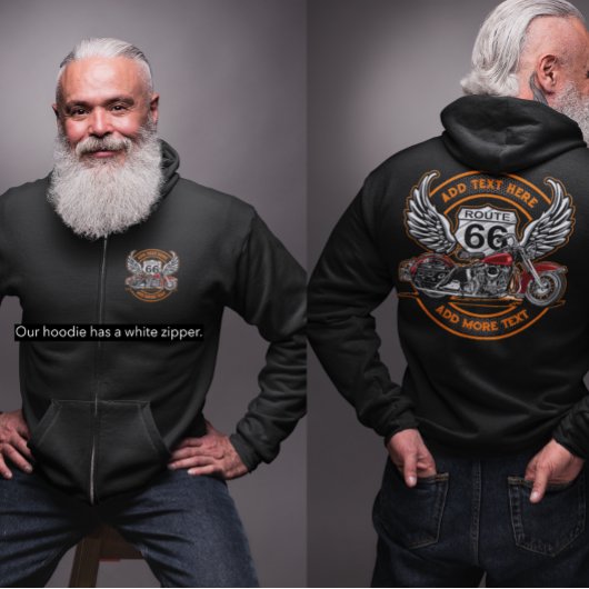 Pas de Route van de Motorfiets 66 Ontwerp van Win Hoodie