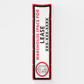 Pas de ruimte van het pakhuis voor de Omheining va Spandoek (Verticaal)