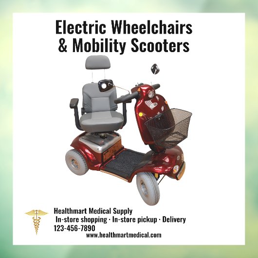 Pas de Scooters van de Medische Leveringsmobilitei Raamsticker (Vel 3)