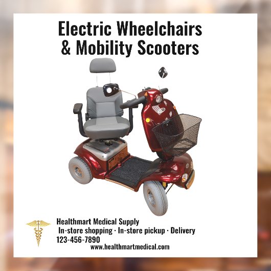 Pas de Scooters van de Medische Leveringsmobilitei Raamsticker (Vel 2)