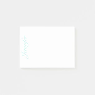 Pas de scriptnaam aan, geen lijnen, licht turkoois post-it® notes