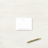 Pas de scriptnaam aan, Zwaan, Roze Post-it® Notes (Op bureau)