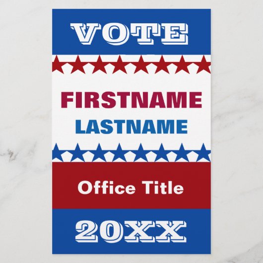 Pas de Sjabloon van de Campagne aan Flyer (Achterkant)