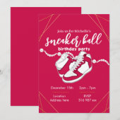 Pas de sjabloon van de sneaker ball-uitnodiging aa kaart (Voorkant / Achterkant)