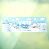 Pas de sneeuwscène van de winterverkoop aan tot %  raamsticker (Vel 3)