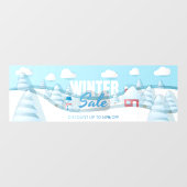Pas de sneeuwscène van de winterverkoop aan tot %  raamsticker (Vel)