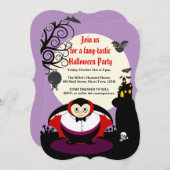 Pas de spooke Halloween schattige Dracula vampire Kaart (Voorkant / Achterkant)