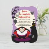 Pas de spooke Halloween schattige Dracula vampire Kaart (Staand voorkant)