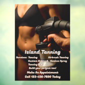 Pas de Spray Tanning Booth Business aan Raamsticker (Vel 3)