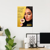 Pas de studio voor wimperextensions aan voordeur a poster (Thuiskantoor)