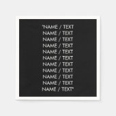 Pas de tekst van de Naam aan minimalistisch elegan Servet (Voorkant)