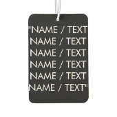 Pas de tekst van de Naam minimalistisch elegant zw Luchtverfrisser (Achterkant)