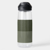 Pas de twee-tonige mos groene waterfles aan (Achterkant)