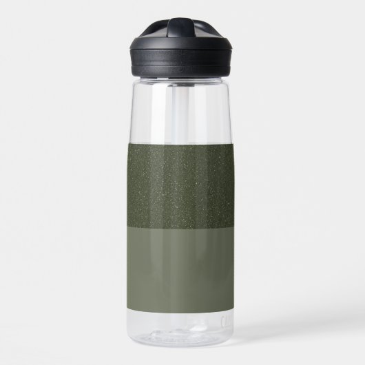 Pas de twee-tonige mos groene waterfles aan (Voorkant)