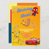 Pas de verjaardagskaart van uw kleine aan kaart (Voorkant / Achterkant)