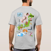 Pas de voorkant aan, Leuke Japanse kaart Ontwerp t T-shirt (Achterkant)