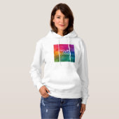 Pas de Witte Sjabloon van de Kleur aan toevoegen h Hoodie (Voorkant volledig)