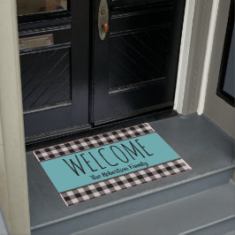 Pas de zwarte buffelcontrole van het Farmhouse aan Deurmat