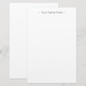 pas de zwarte tekst van de veranderingsnaam aan briefpapier (Voorkant / Achterkant)