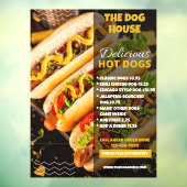 Pas Delicious Hotdogs Restaurant Front Large aan Raamsticker (Vel 3)